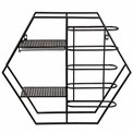 Wine rack Level, black, metal, 52x60x13cm