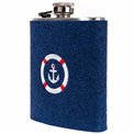 Hip flask Anchor, steel, 12.5x10x.3cm