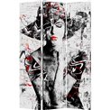 Room divider "Street Art 70s" reversible motif, 120x180cm 