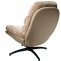 Armchair Vincento with footstool, pink-beige, 92.5x78.5xH100cm, seat H 47cm