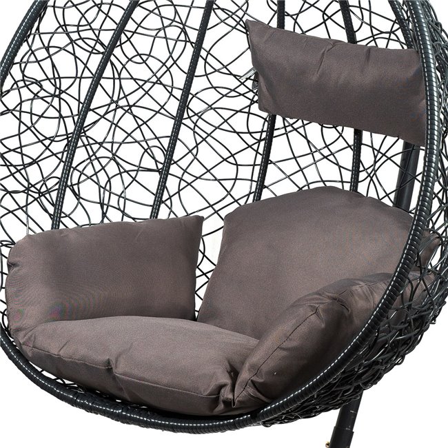 Hanging chair Gabro I, dark grey, H195, D105cm