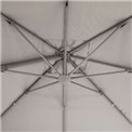 Parasol Laelea 3x3m, hazelnut color, H263x300x300cm with base weight