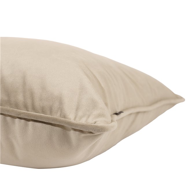 Decorative pillowcase Riviera, taupe, with trim, 45x45cm