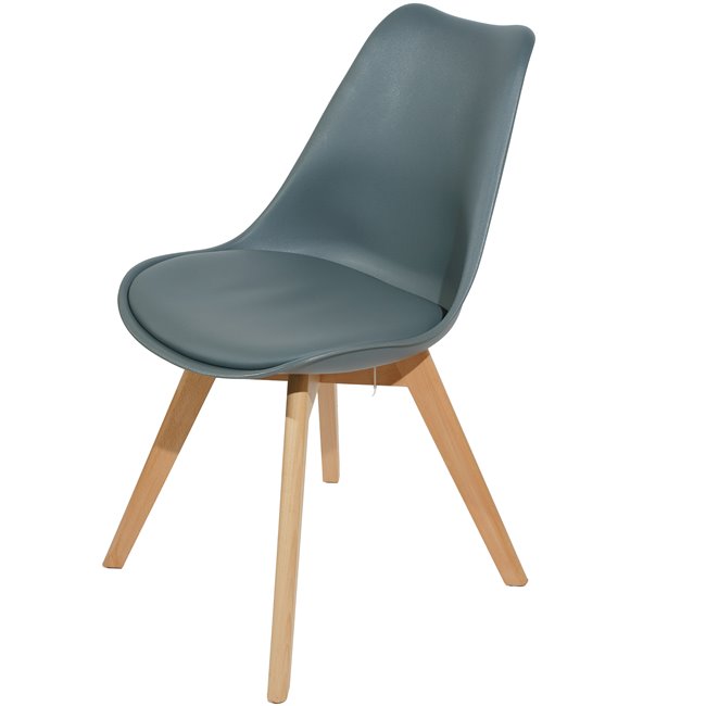 Chair Baya, grey color, H81x47x47cm, seat height 45cm