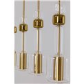 Pendant lamp Candy Bar, golden color, GU10, H60x103x13cm