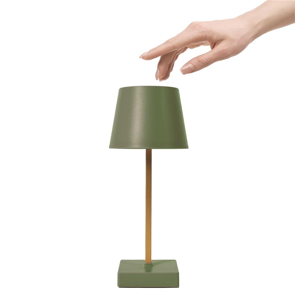 Table lamp Tactile touch, green, H26x10.5x10.5cm