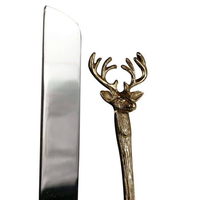 Cake server set with Reindeer handle,32cm,28cm