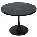 Dining table Torino, black veneer, D100xH76cm