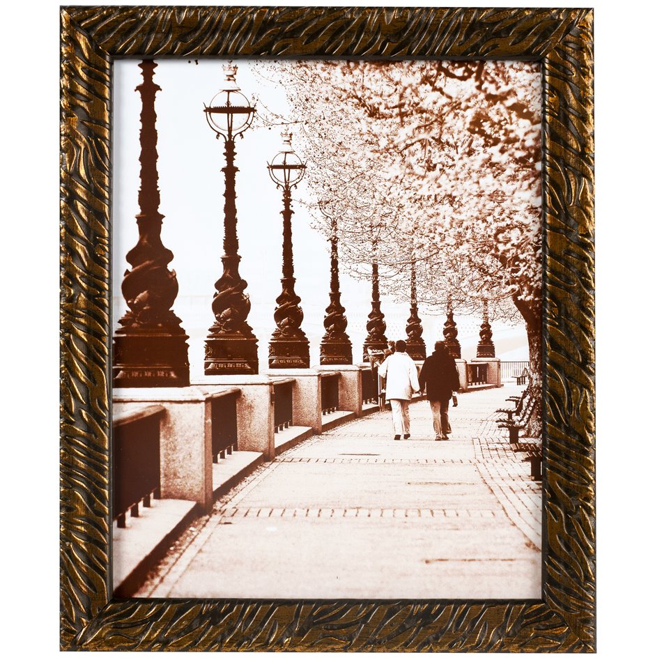 Photo frame Patti, brown/gold colors, 20x25cm