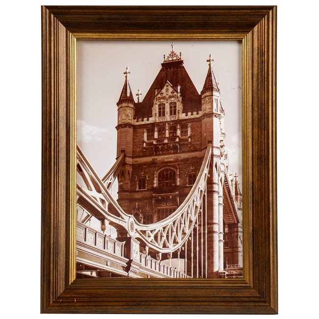 Photo frame Paullaro, brown color, 13x18cm