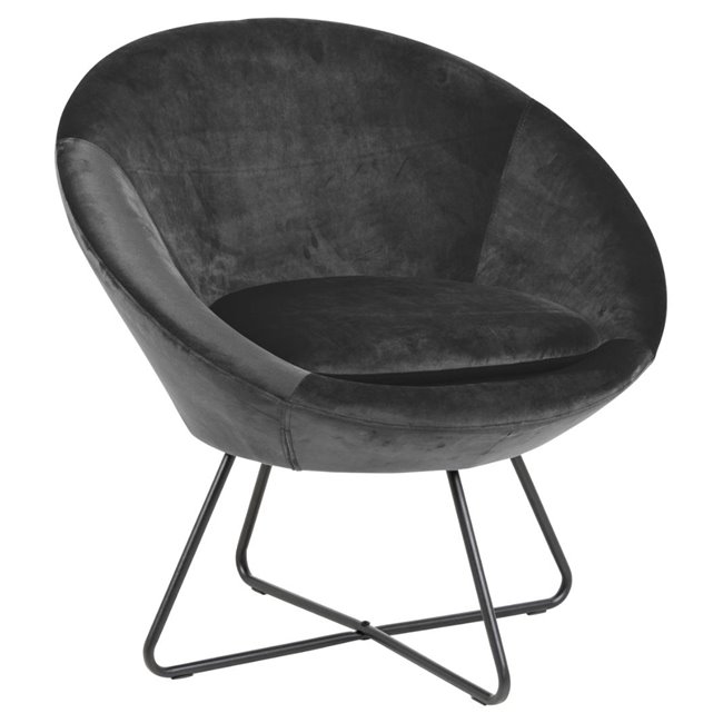 Loung chair Acent, tumehall värv, H81x82x71cm, istumisosa kõrgus 47cm