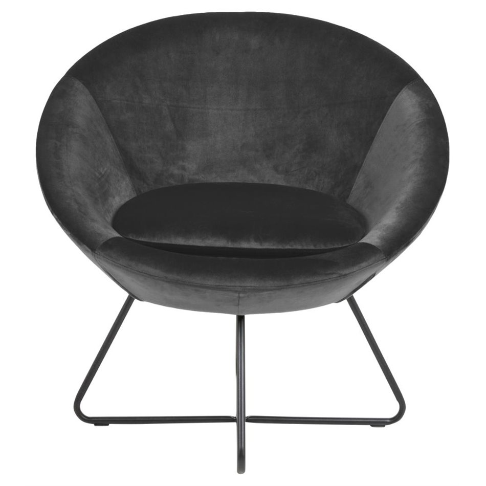 Loung chair Acent, tumehall värv, H81x82x71cm, istumisosa kõrgus 47cm