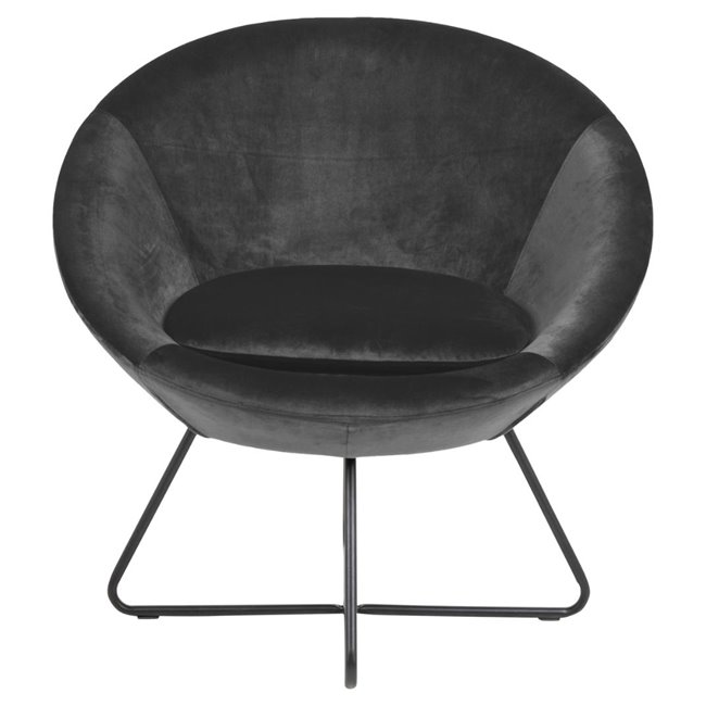 Loung chair Acent, tumehall värv, H81x82x71cm, istumisosa kõrgus 47cm