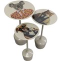 Side table Business Animal set of 3, D30cm H49cm