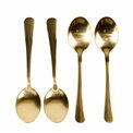 Coffee spoons set 4, golden color, 13,6x3,15xH0.85