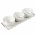 Appetizer set 3, H7x31x10.5cm, bowl H5.6cm, D9.5cm