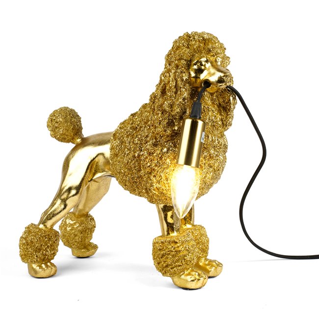 Table lamp Dog gold, 32.0x15.5x34.0