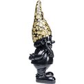 Decorative figure Gnome, black/golden, H61x20x23cm