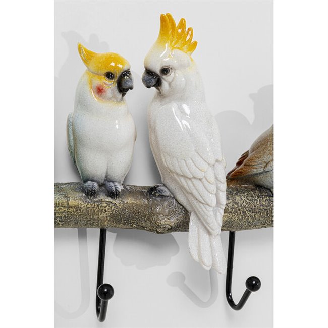 Coat rack Exotic birds, 5 hooks, H24x54x6.5cm