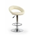 Bar stool Hyvalon, cream, eco leather/steel, H80-102x46x54cm, seat H60-82cm