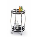 Bar table Hareigh, black, glass/steel,  D42cm, H71cm