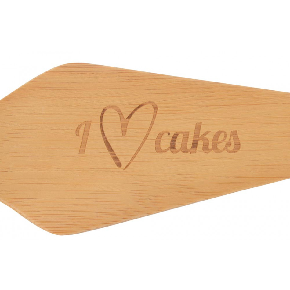 Cake Shovel "I love cakes", bamboo, 29.5x6cm