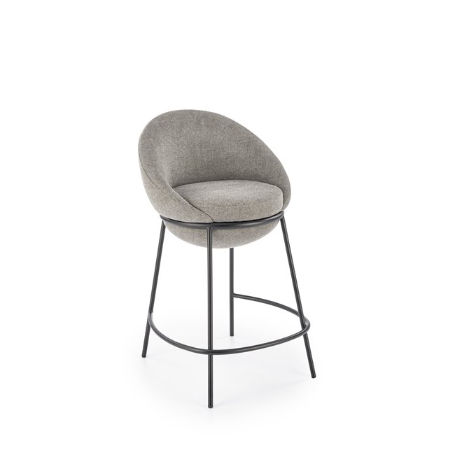 Bar stool Hylastra, grey, H90x57x53cm, seat H65cm