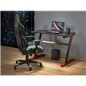 Desk Hollvyr, black/red, MDF/steel,  H74x100x60cm