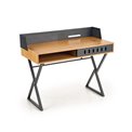 Desk Hexdrin, golden oak/black, MDF/steel,  H90x110x51cm