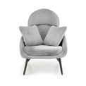 Lounge chair Herry, grey, H95x80x90cm, seat H43cm