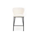 Bar stool Hurnithor, cream color boucle fabric, H92x53x54cm, seat H65cm