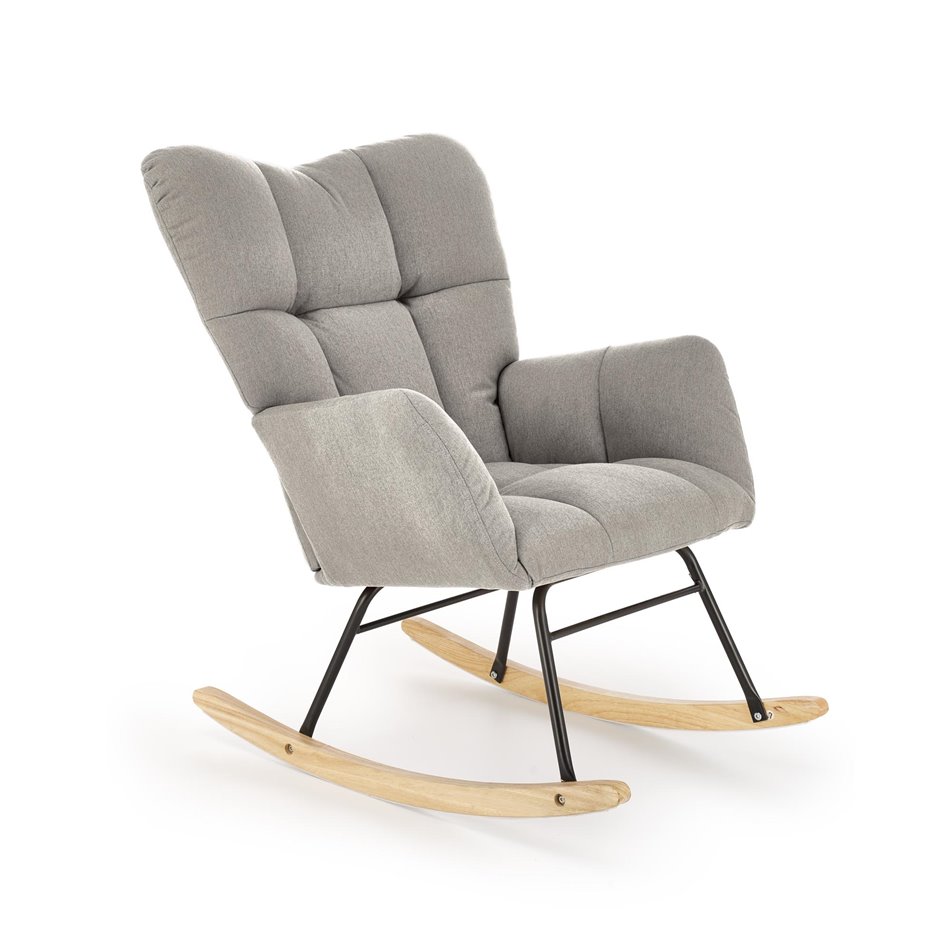 Rocking chair Hasco, grey, H94x70x97cm, seat H50cm