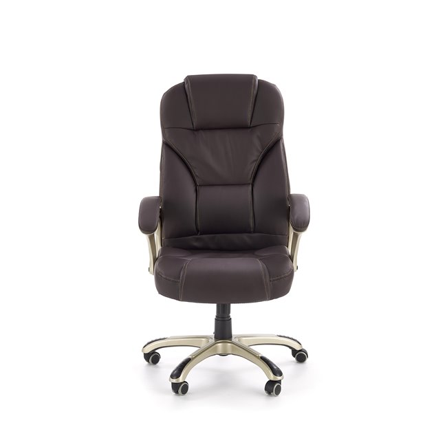 Office chair Hesmond, dark brown eco leather, H112-119x67x70cm