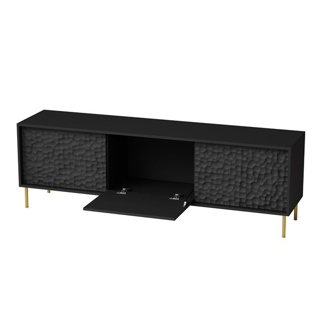 TV table Haulet, black/gold colors, H58x180x41cm