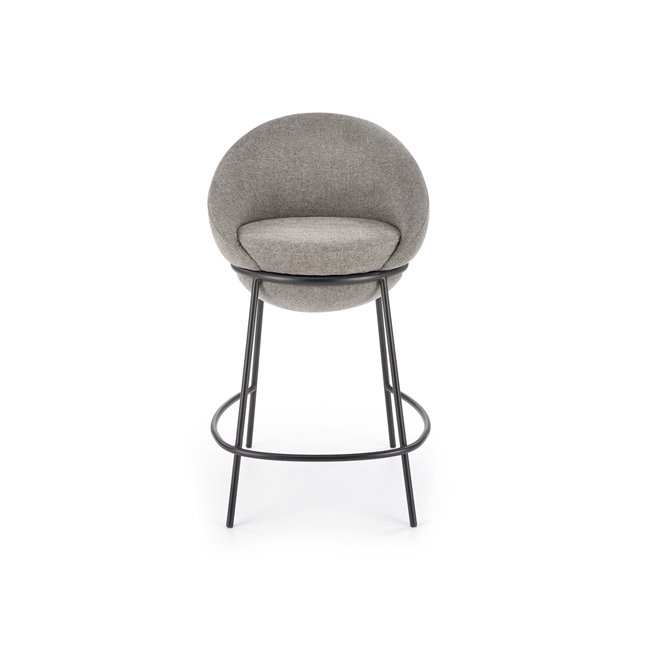 Bar stool Hylastra, grey, H90x57x53cm, seat H65cm