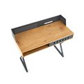 Desk Hexdrin, golden oak/black, MDF/steel,  H90x110x51cm