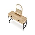 Dressing table with mirror Harmen, MDF/steel, H136x104x35cm