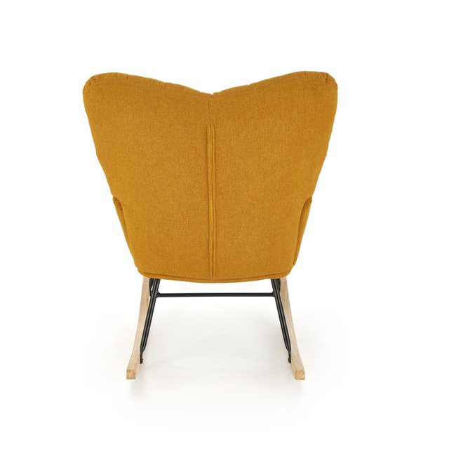 Rocking chair Hasco, mustard color, H94x70x97cm, seat H50cm