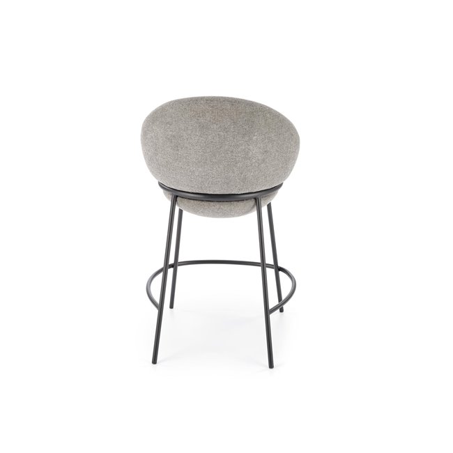 Bar stool Hylastra, grey, H90x57x53cm, seat H65cm