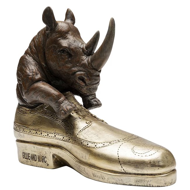 Dekoratiivkuju Rhino Shoe Fetish, H24x28x11cm