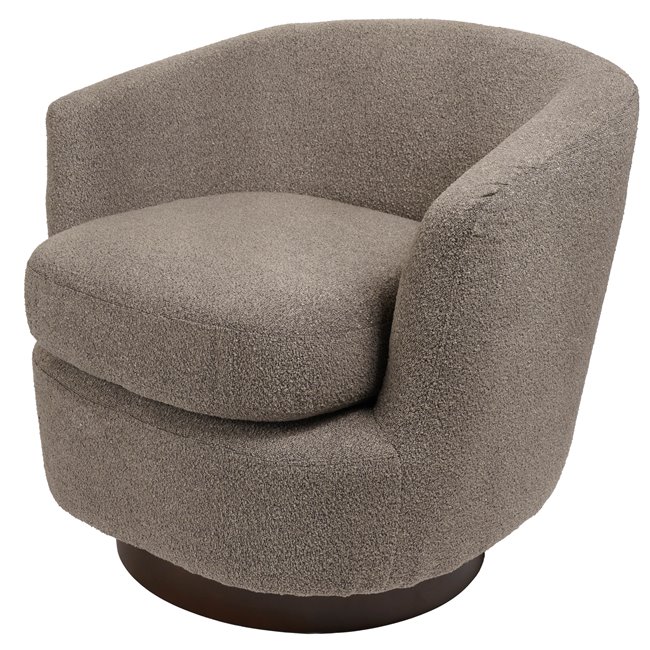 Accent chair Malbork 5, light grey, H76x74x72cm