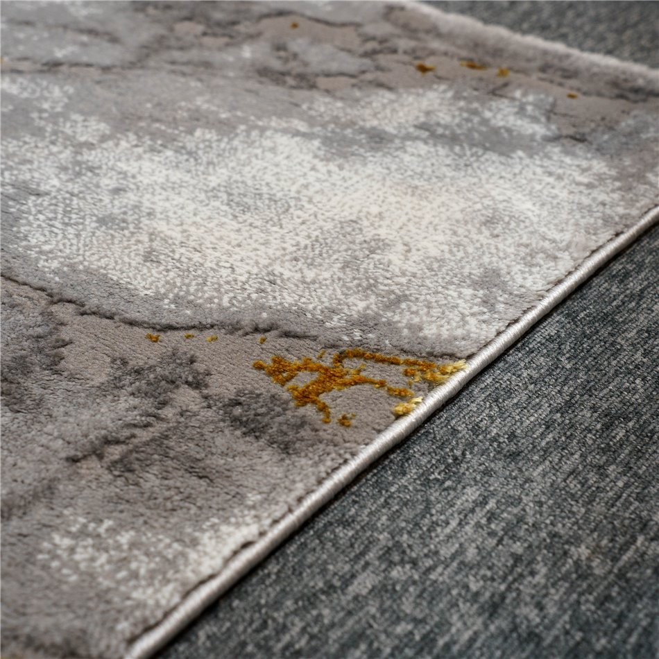 Carpet Larmaris, grey/gold colors, 80x150cm