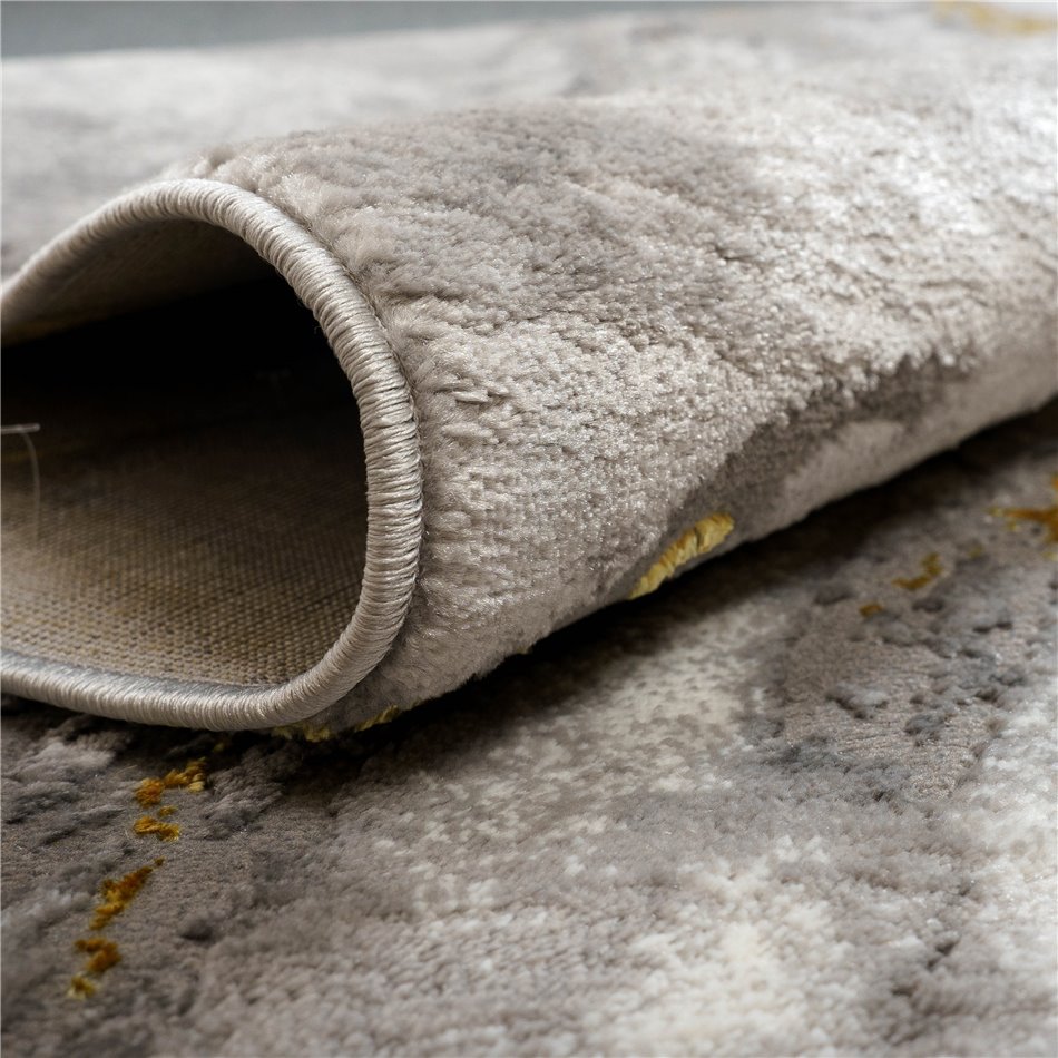 Carpet Larmaris, grey/gold colors, 80x150cm