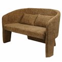 Double seat armchair Jonita, brown H79x130x63cm, sea h45