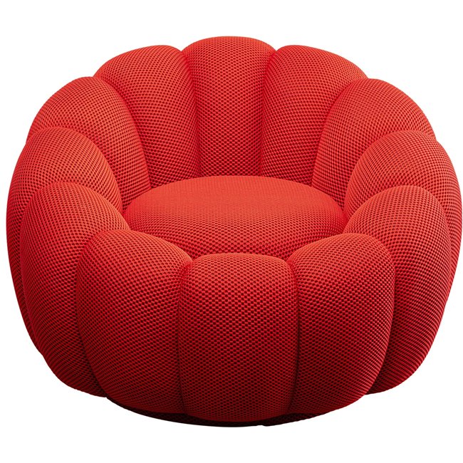 Swivel armchair Peppo Bloom, red, H66xD94см, высота сиденья 40см