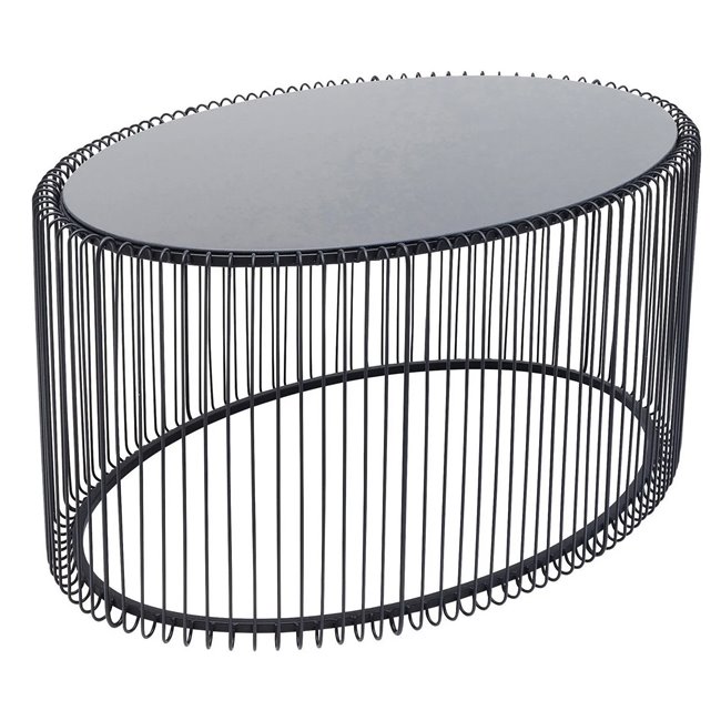 Coffee table Wire Uno, black, H40.5x60x90cm