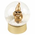 Snow globe Gnome Gold, H11xD10cm