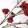 Decorative plant Red berry spray, red, H118cm