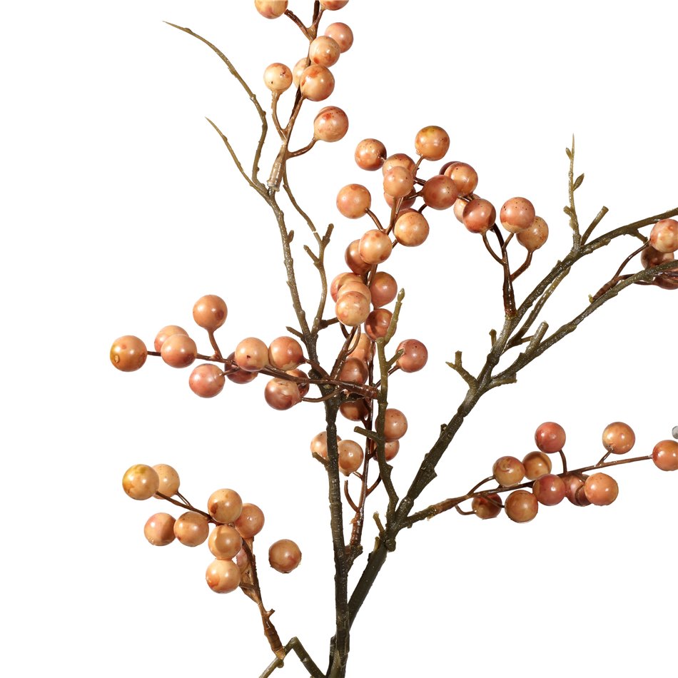 Decorative plant Berry spray, orange/brown, H80cm