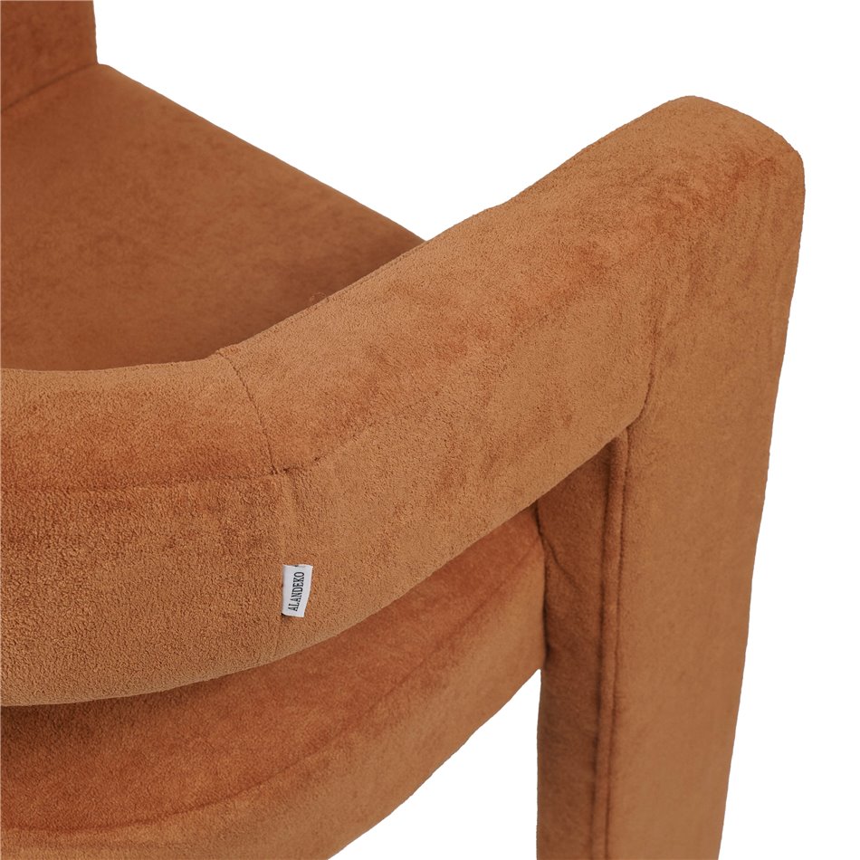 Accent chair Mailly 23, orange color, H75x65x57cm, seat height 47.5cm